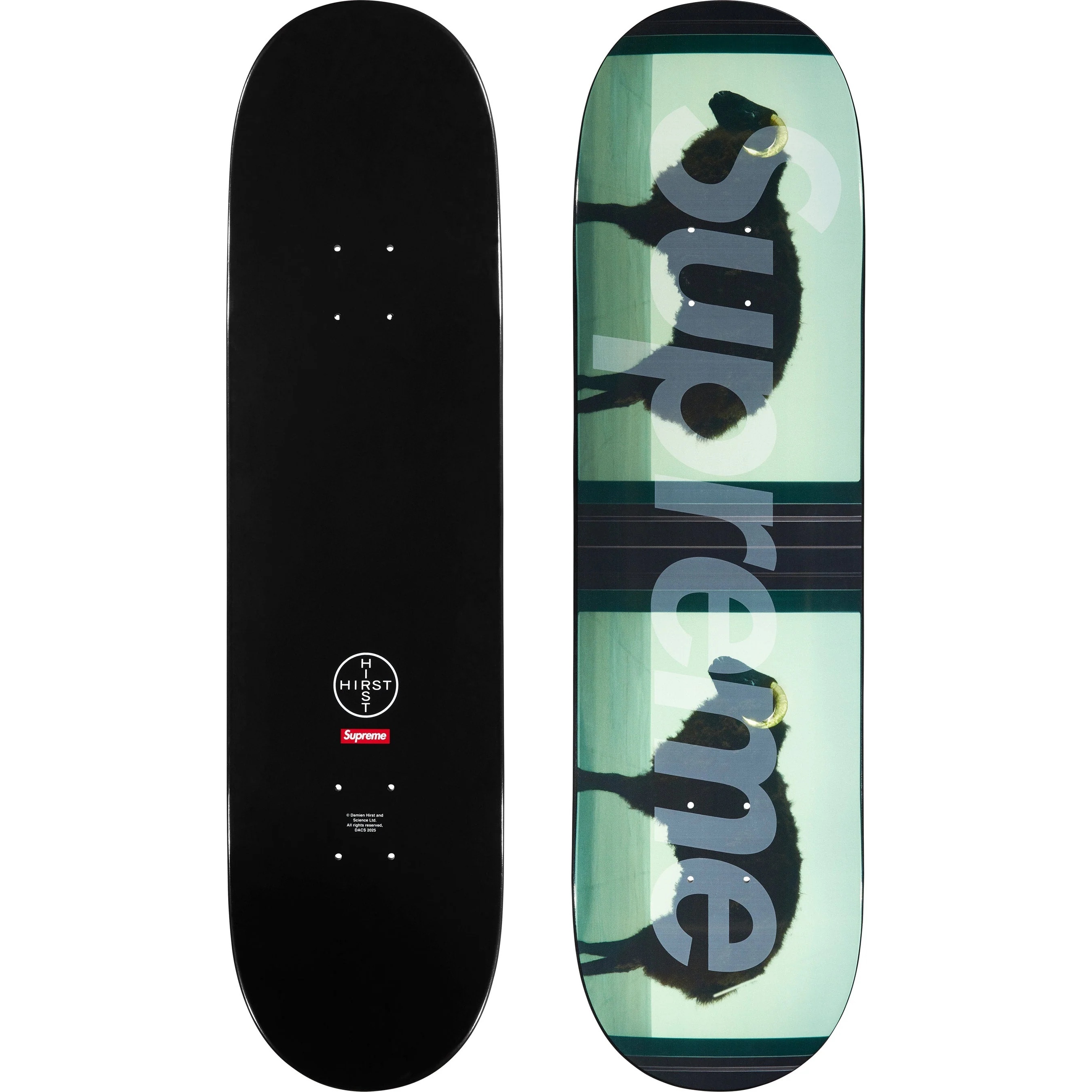 Supreme/Damien Hirst Sheep Skateboard view 2